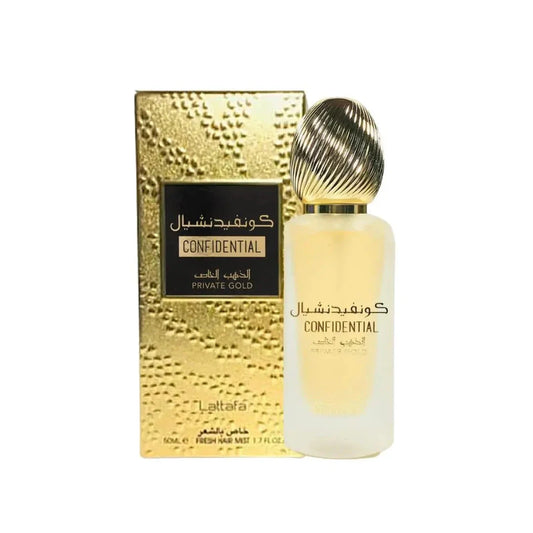Parfum de Dubaï - Brume pour cheveux Confidential Private Gold - 50ml