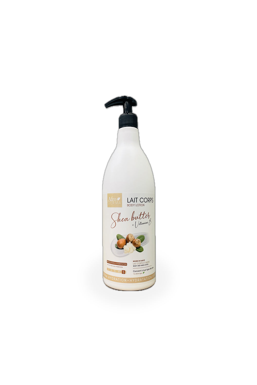 Lait Corps et Mains - Beurre de Karité + Vitamine E - 1L