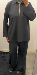 Ensemble sport chic zippé