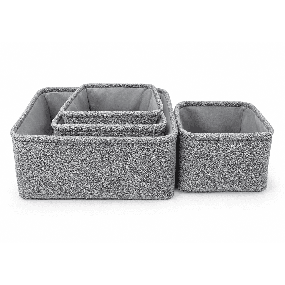 Lot de 4 Paniers de Rangement Effet Bouclette