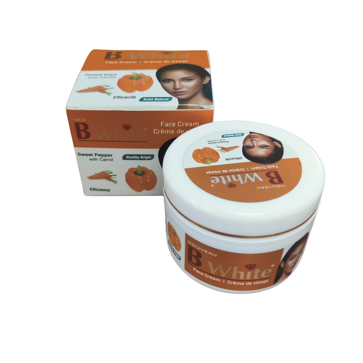 Crème de visage B White - Piment doux avec carotte