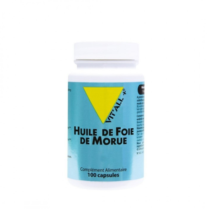 Vitall+ - Huile de foie de morue - 100 capsules