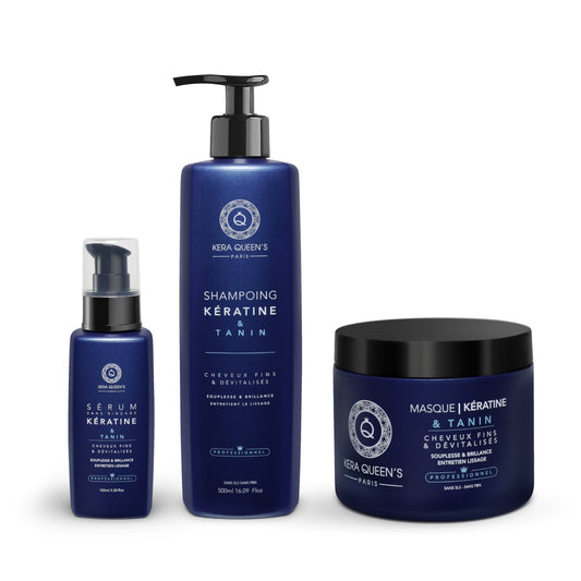 Rituel Kératine et Tanin - Shampoing 500ml + Masque 500ml + Sérum 100ml