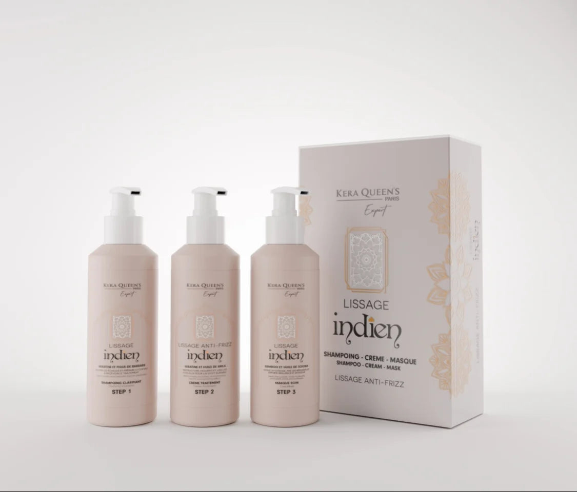 Kera Queen's - Lissage Indien Anti-Frizz - 3x150ml