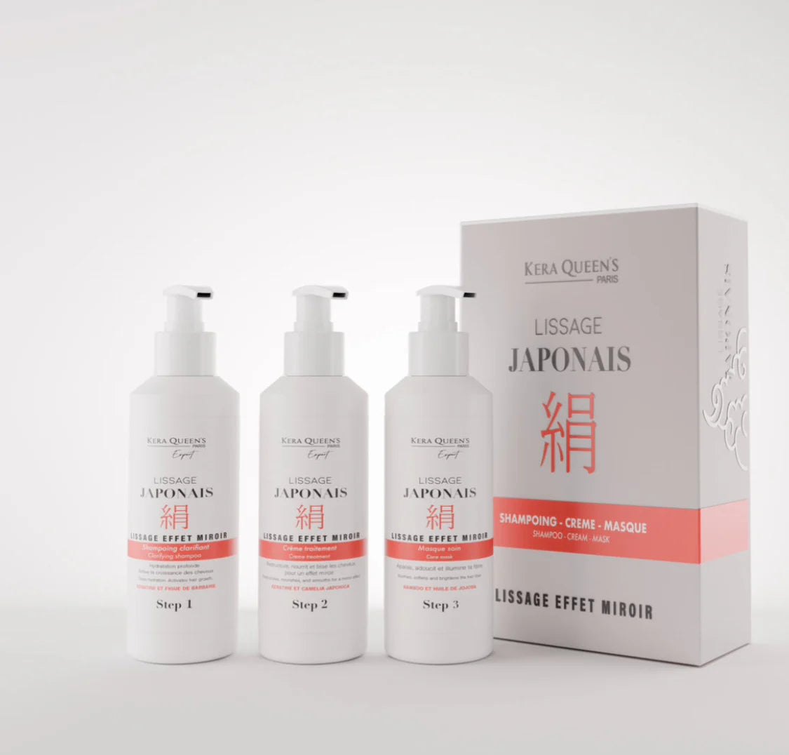 Kera Queen's - Lissage Japonais effet miroir - 3x150ml