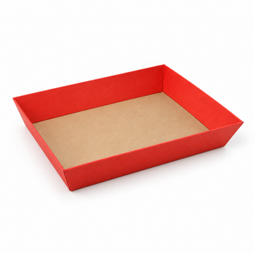 Boite pour coffret cadeau - 27 x 20 x 5 cm - Rouge