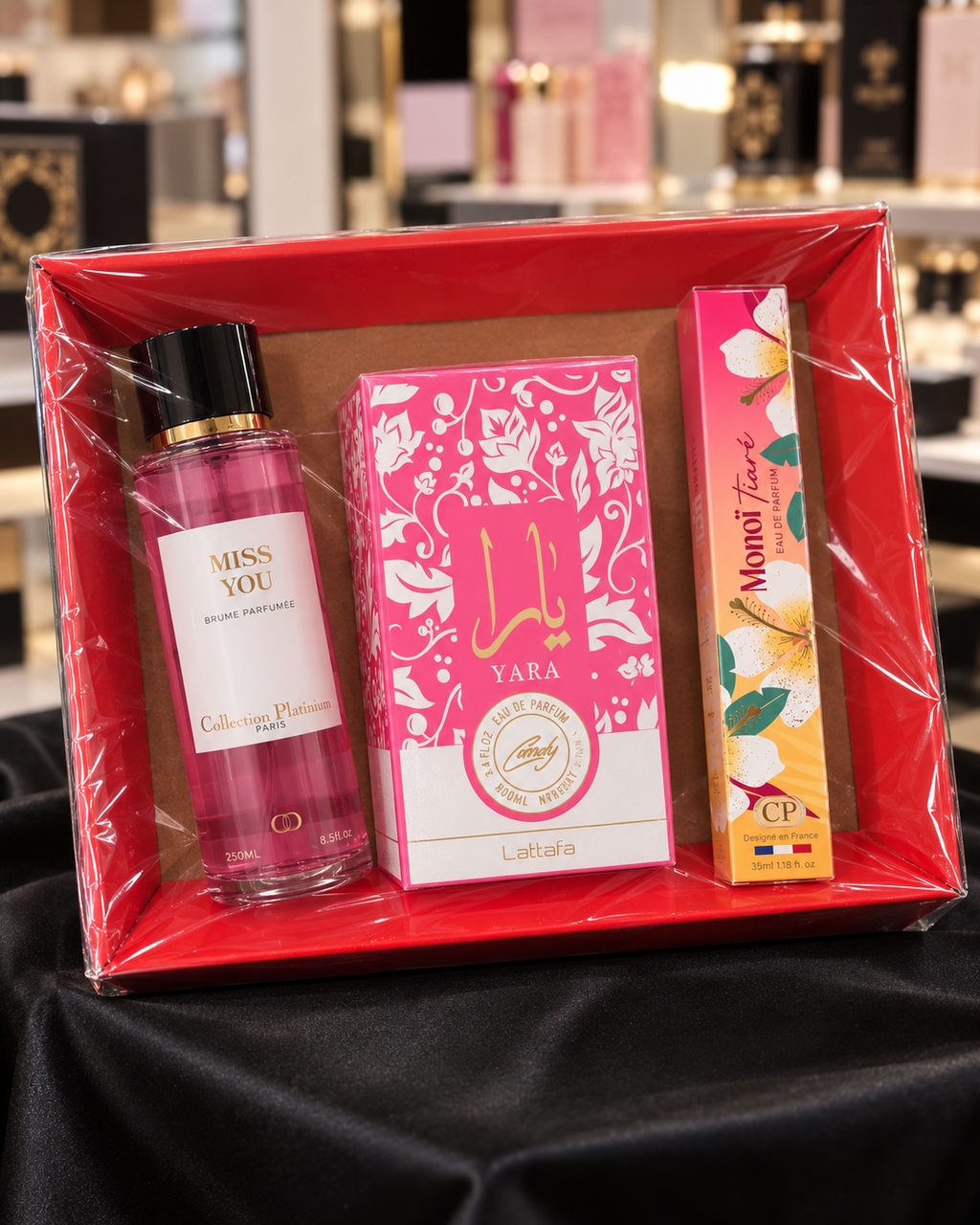 Coffret Cadeau personnalisé - Parfum 100ml, Brume 250ml, Parfum de Poche 30ml
