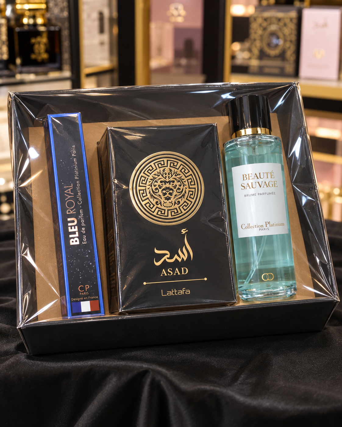Coffret Cadeau personnalisé - Parfum 100ml, Brume 250ml, Parfum de Poche 30ml