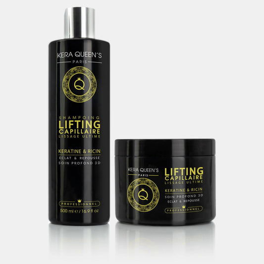 Gamme Lifting Kératine et Ricin - Shampoing 500ml + Soin 500ml