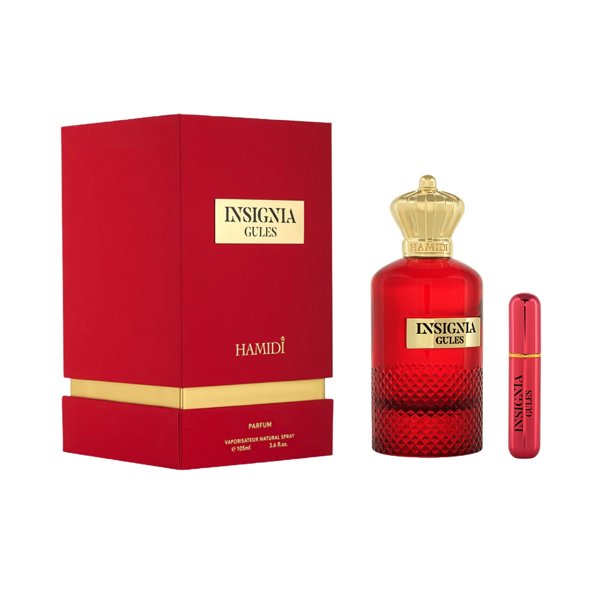 Parfum de poche INSIGNA – Gules – de poche rechargeable – 105 ml Hamidi