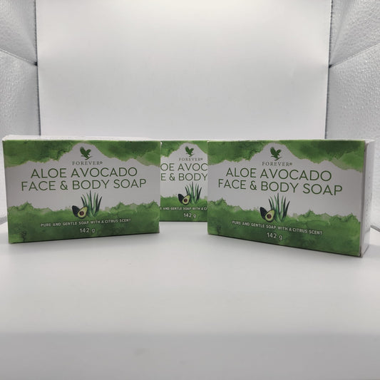 Forever - Lot de 3 Aloe Avocado Face & Body Soap - 3x 142g