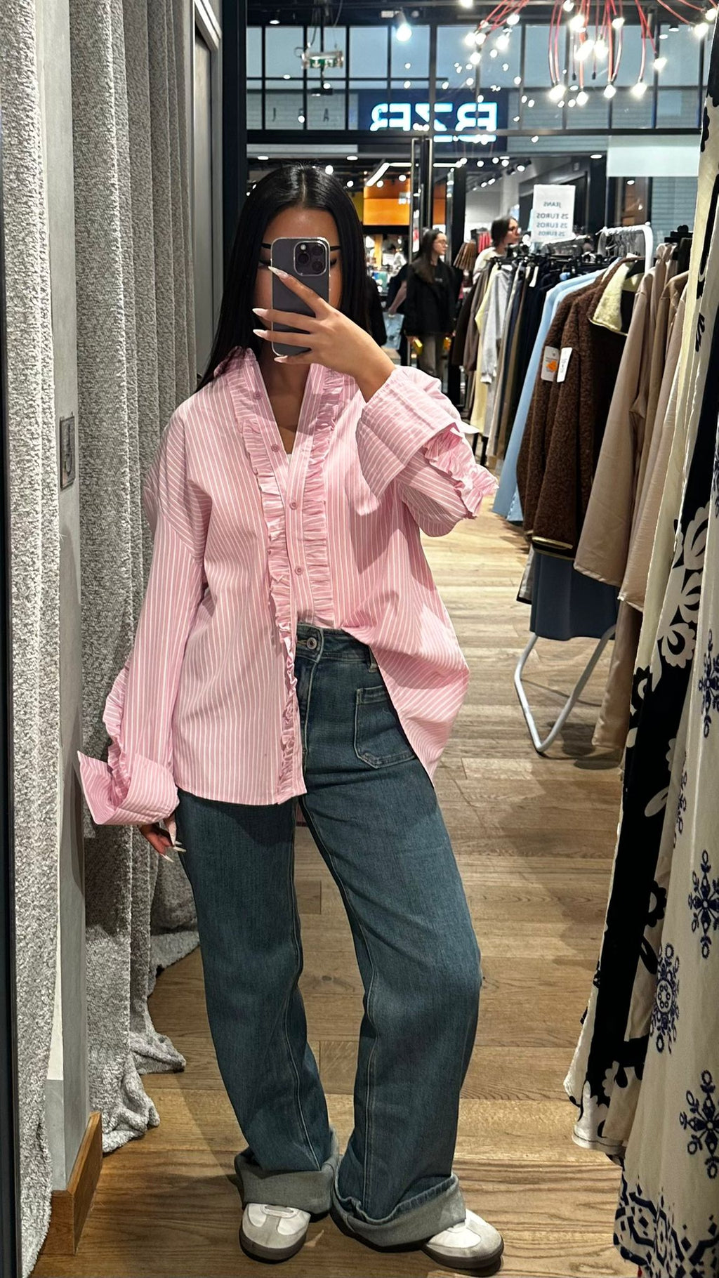 Chemise à rayure manche longue