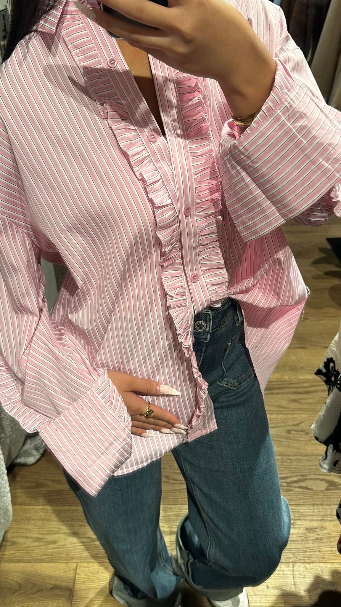 Chemise à rayure manche longue