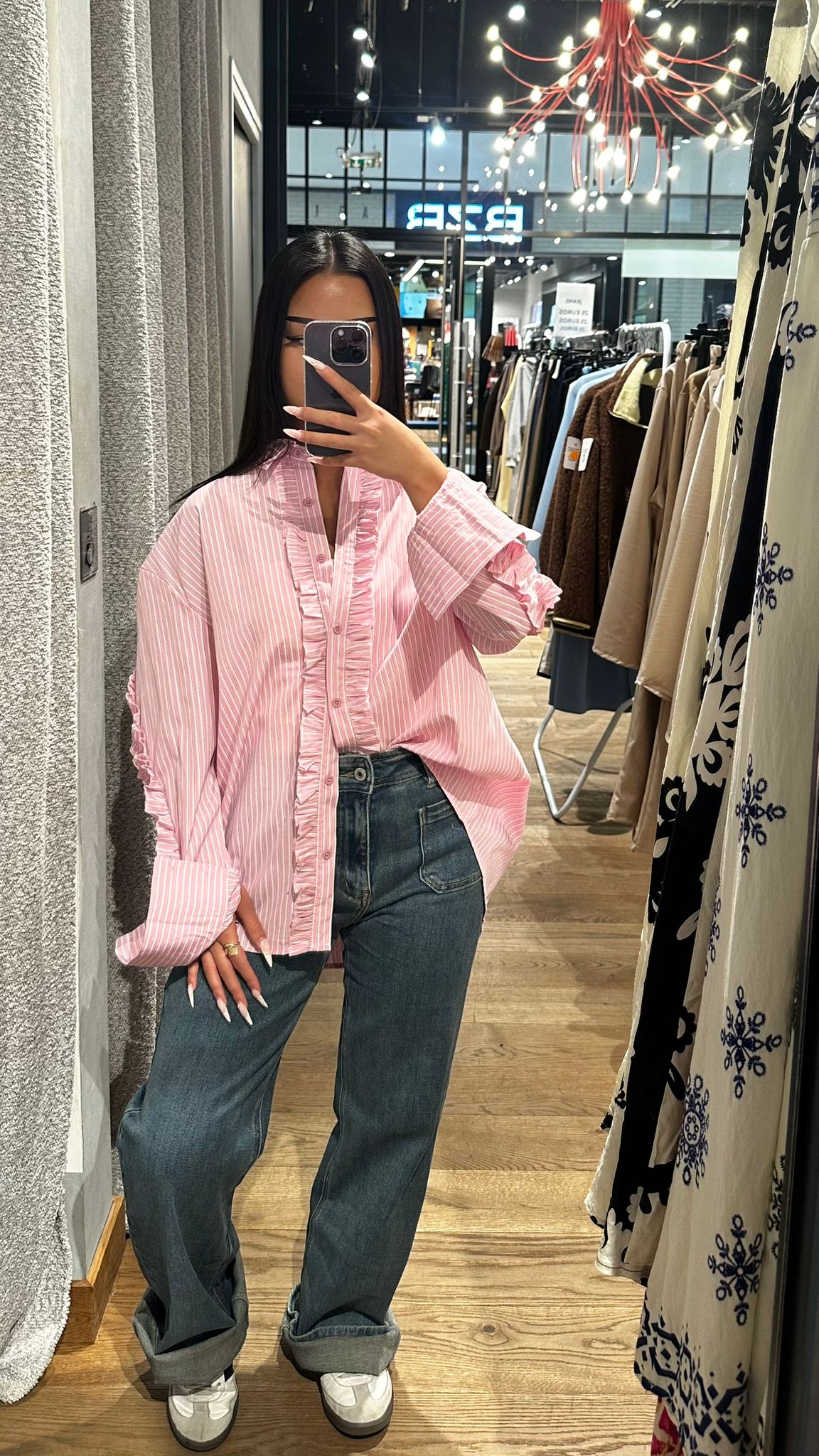 Chemise à rayure manche longue