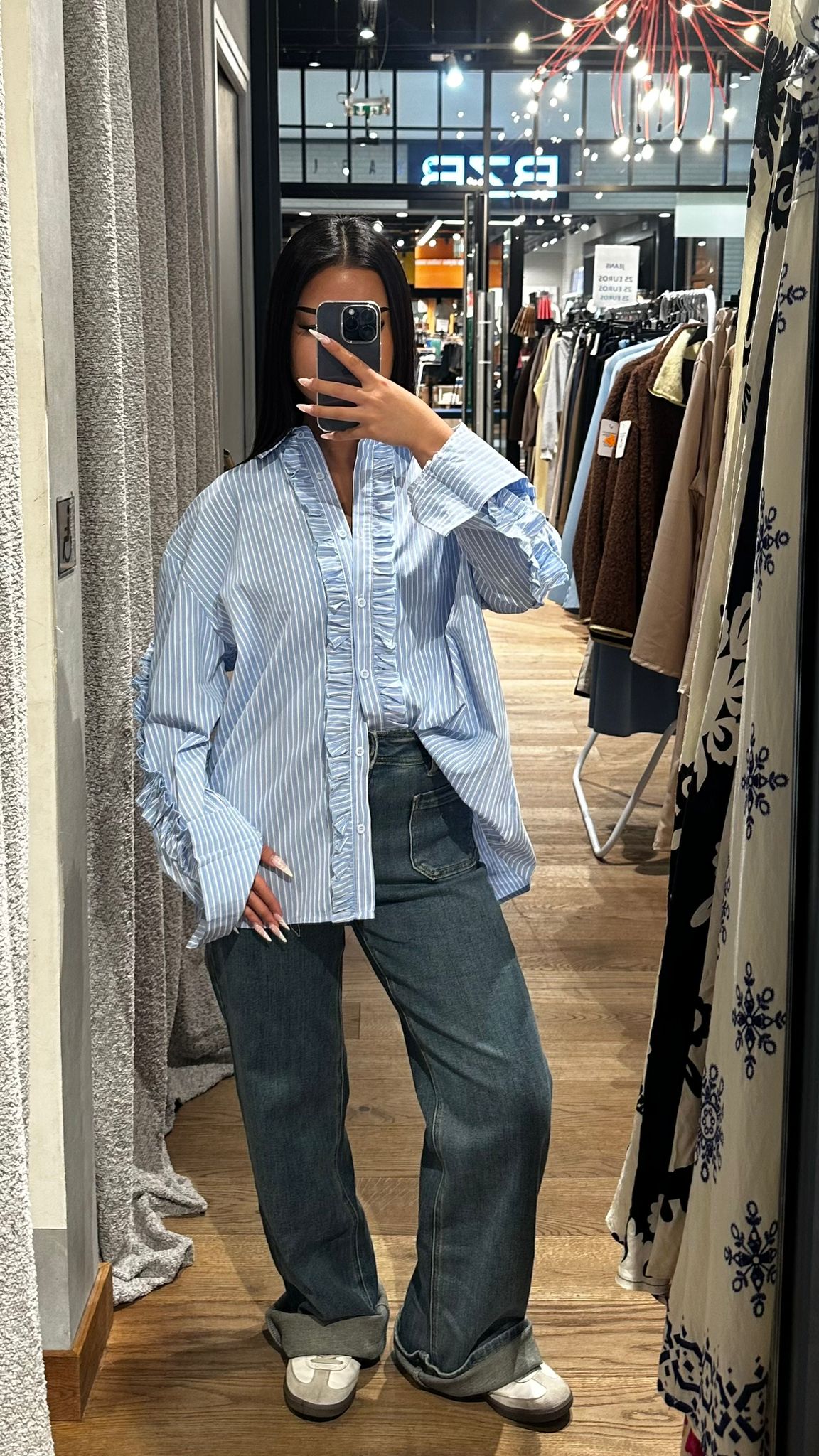 Chemise à rayure manche longue