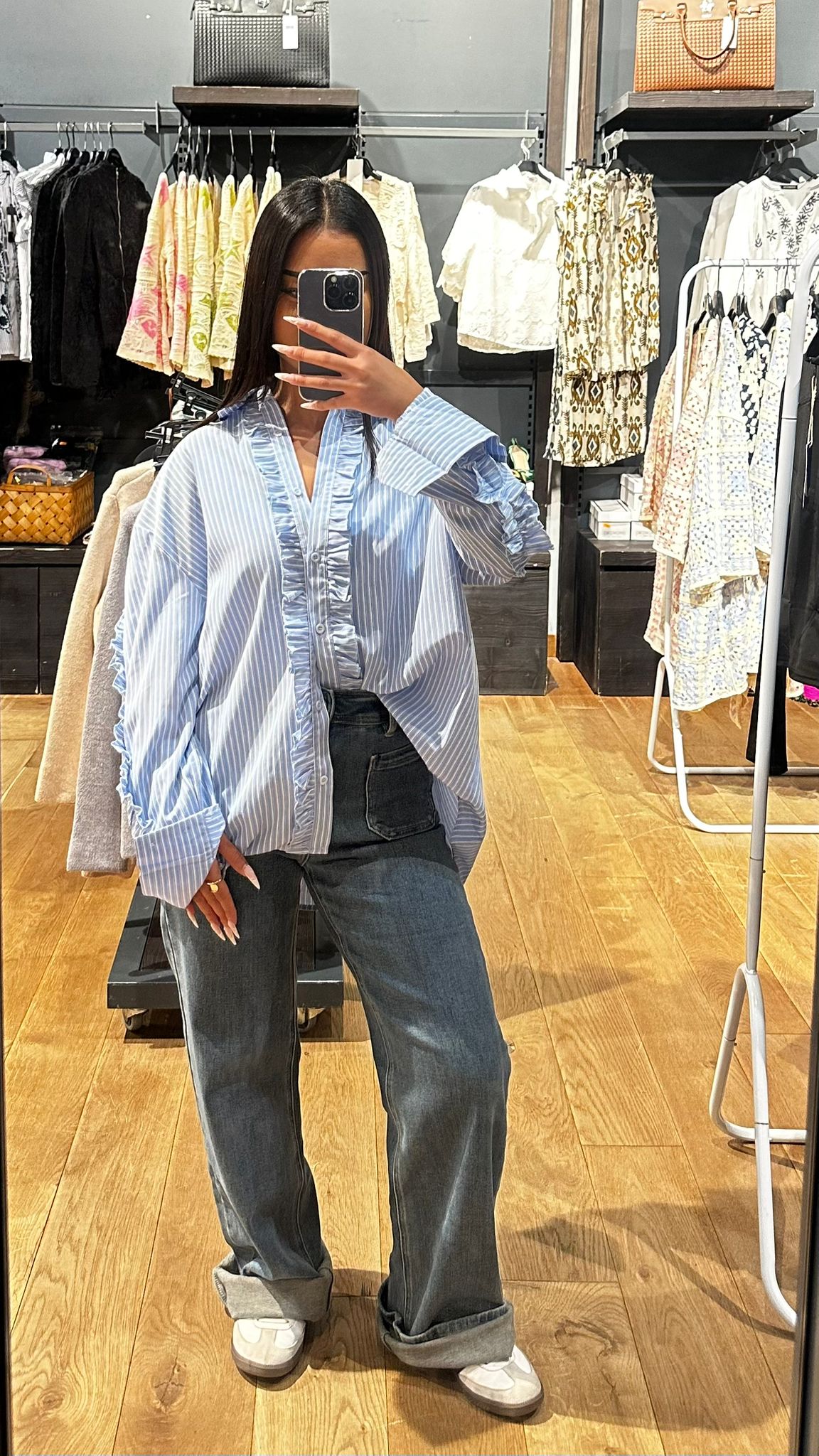 Chemise à rayure manche longue