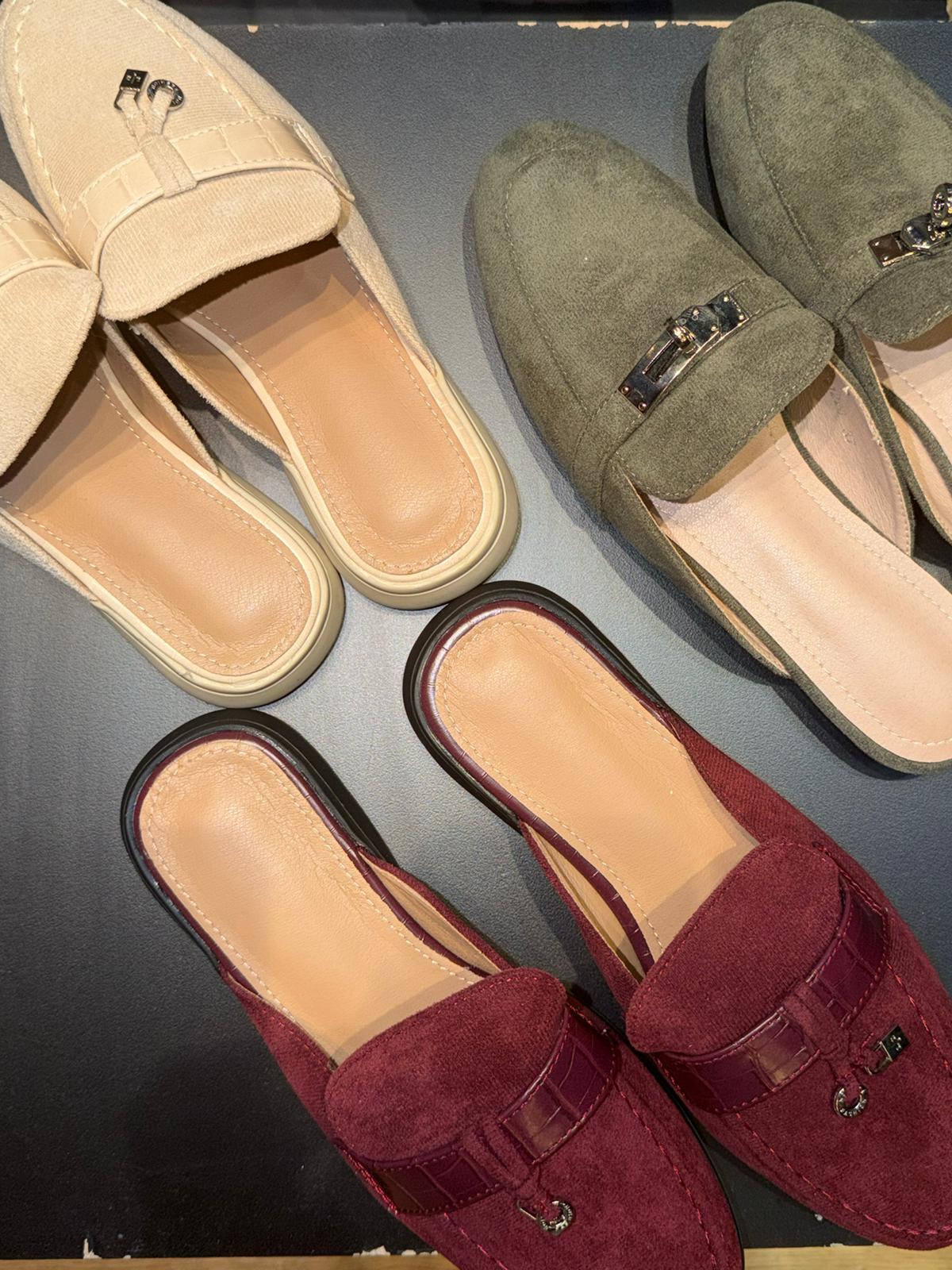 Mules mocassin ouvertes