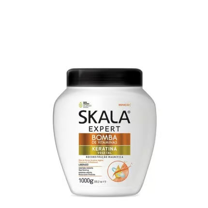 Crème Revitalisante Bomba de Vitaminas à la Kératine Végétale Skala – 1L