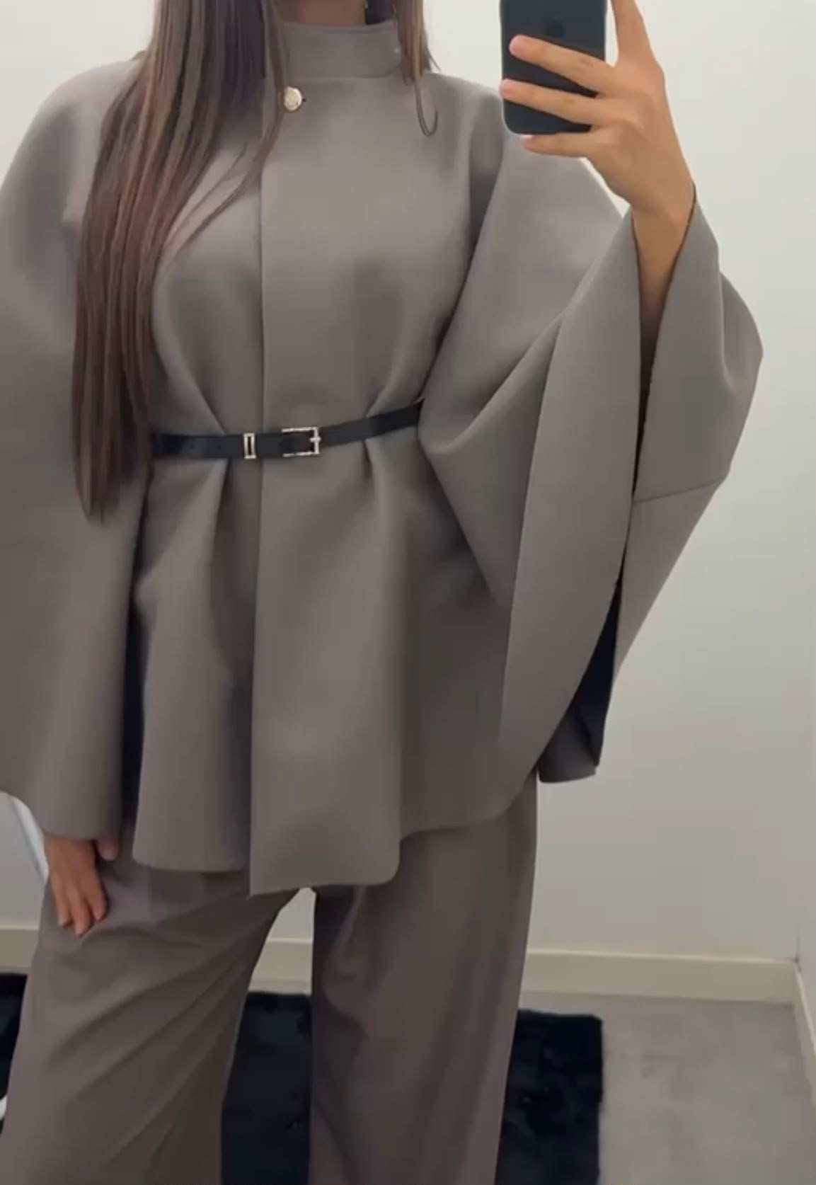 Veste kimono ceinturée
