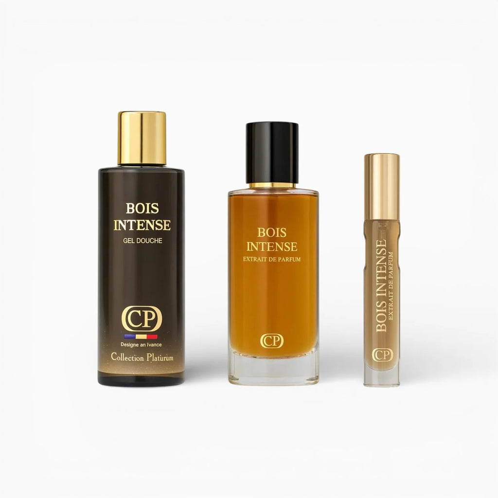Coffret Les Essentiels - Bois Intense - Parfum 100ml + Parfum 10ml + Gel Douche 250ml