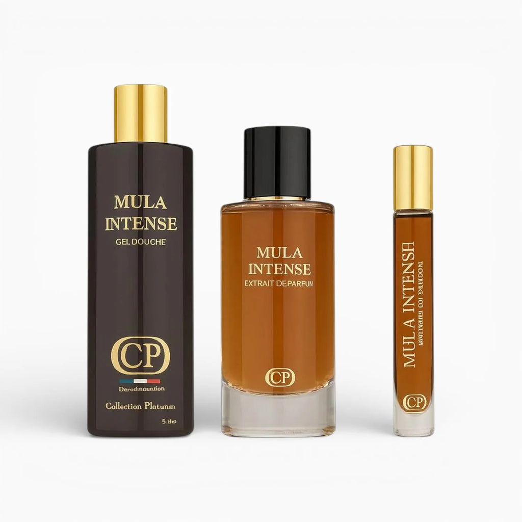 Coffret Les Essentiels - Mula Intense - Parfum 100ml + Parfum 10ml + Gel Douche 250ml