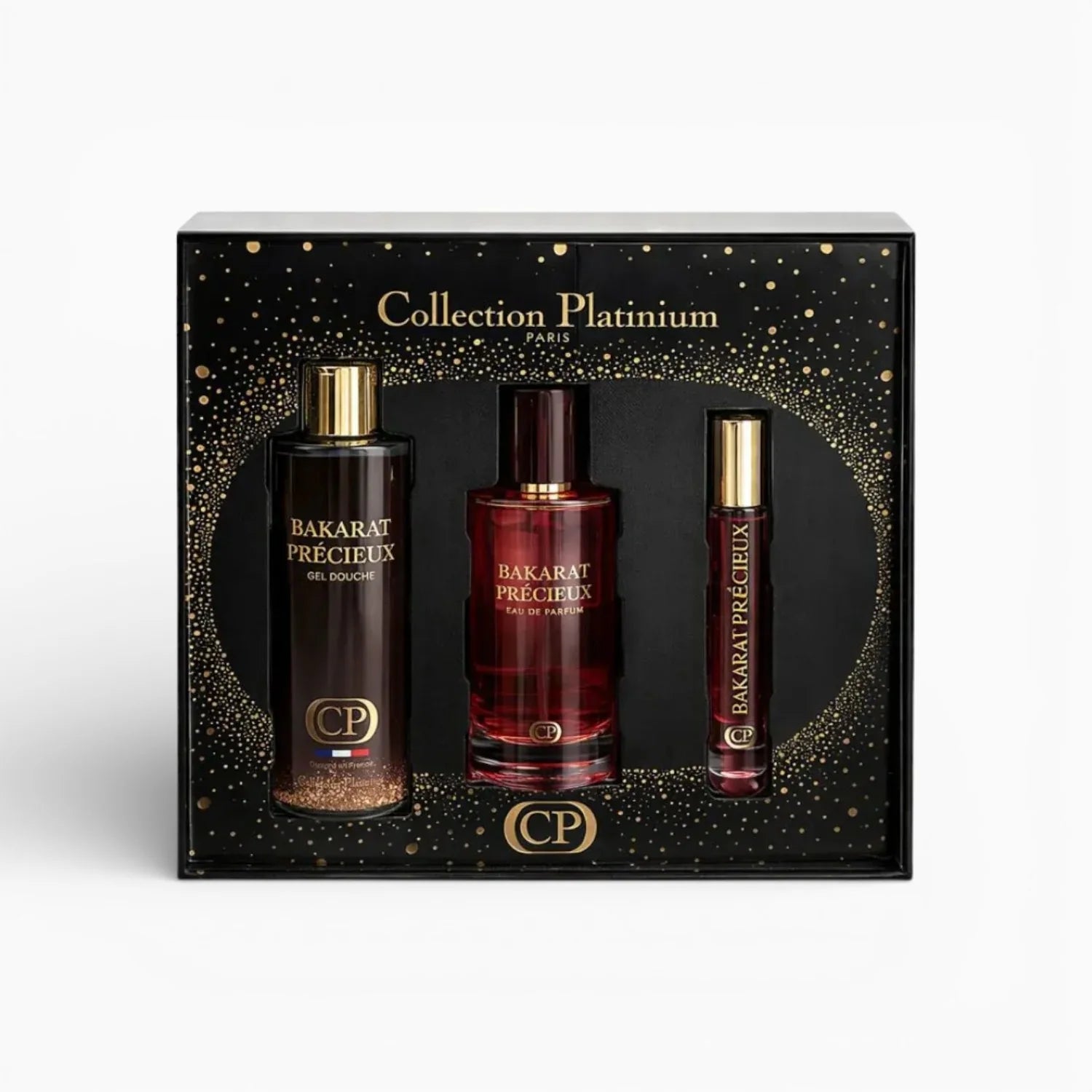 Coffret Les Essentiels - Bakarat Précieux - Parfum 100ml + Parfum 10ml + Gel Douche 250ml