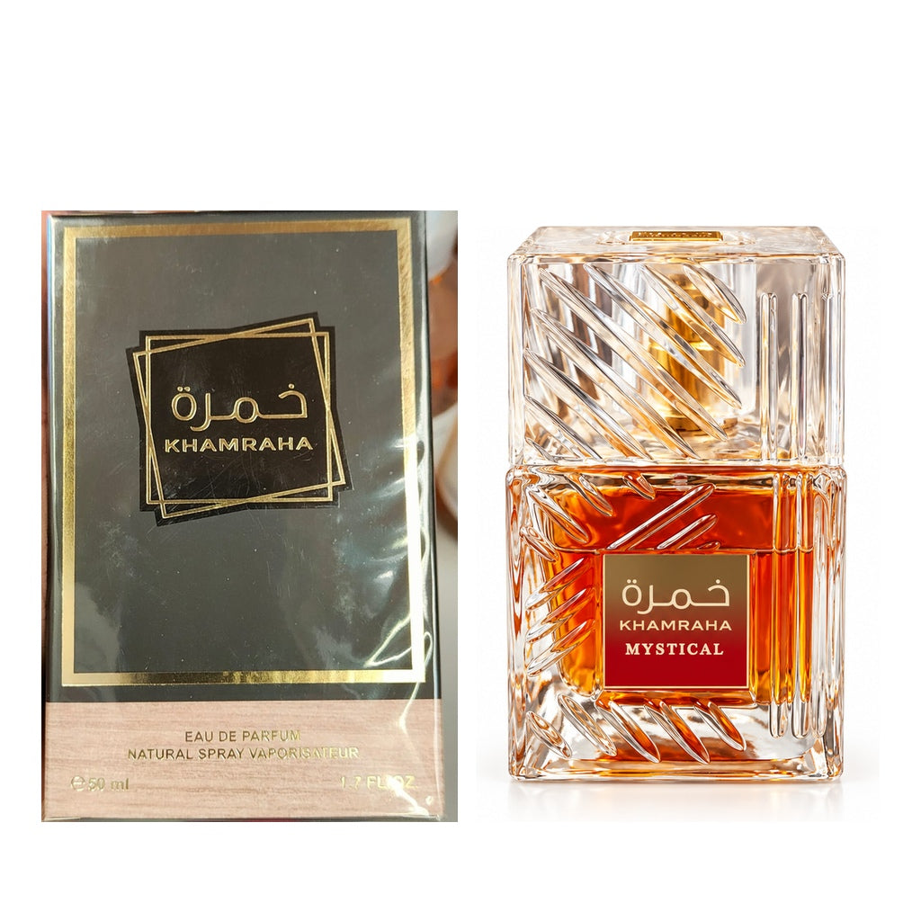 Khamraha Mystical 50 ml - produit et boîte sur fond blanc